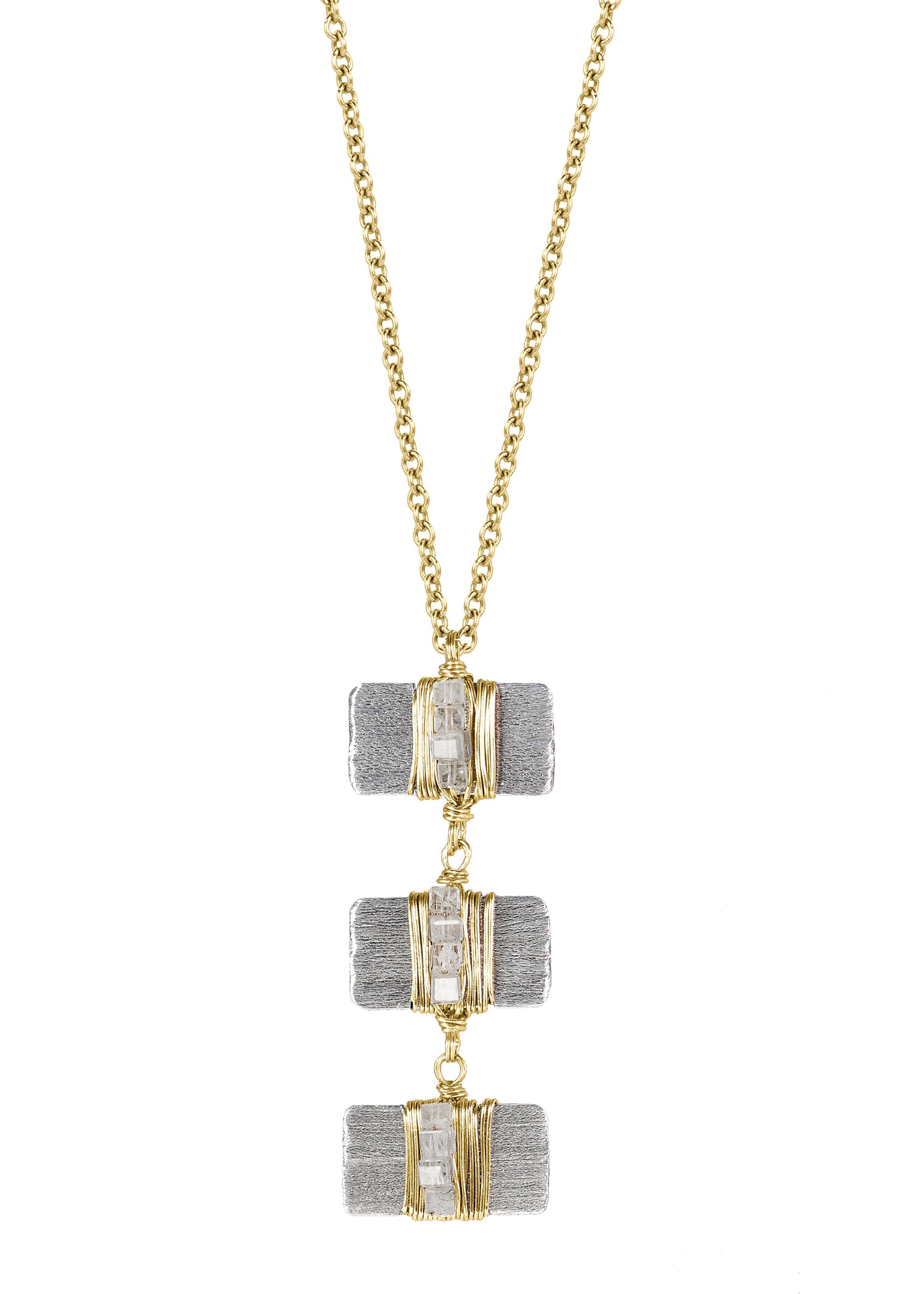 Missoma Mixed Metal Necklace, Gold